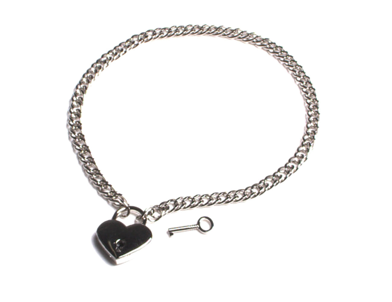 Heart Padlock Chain BDSM Day Collar Necklace