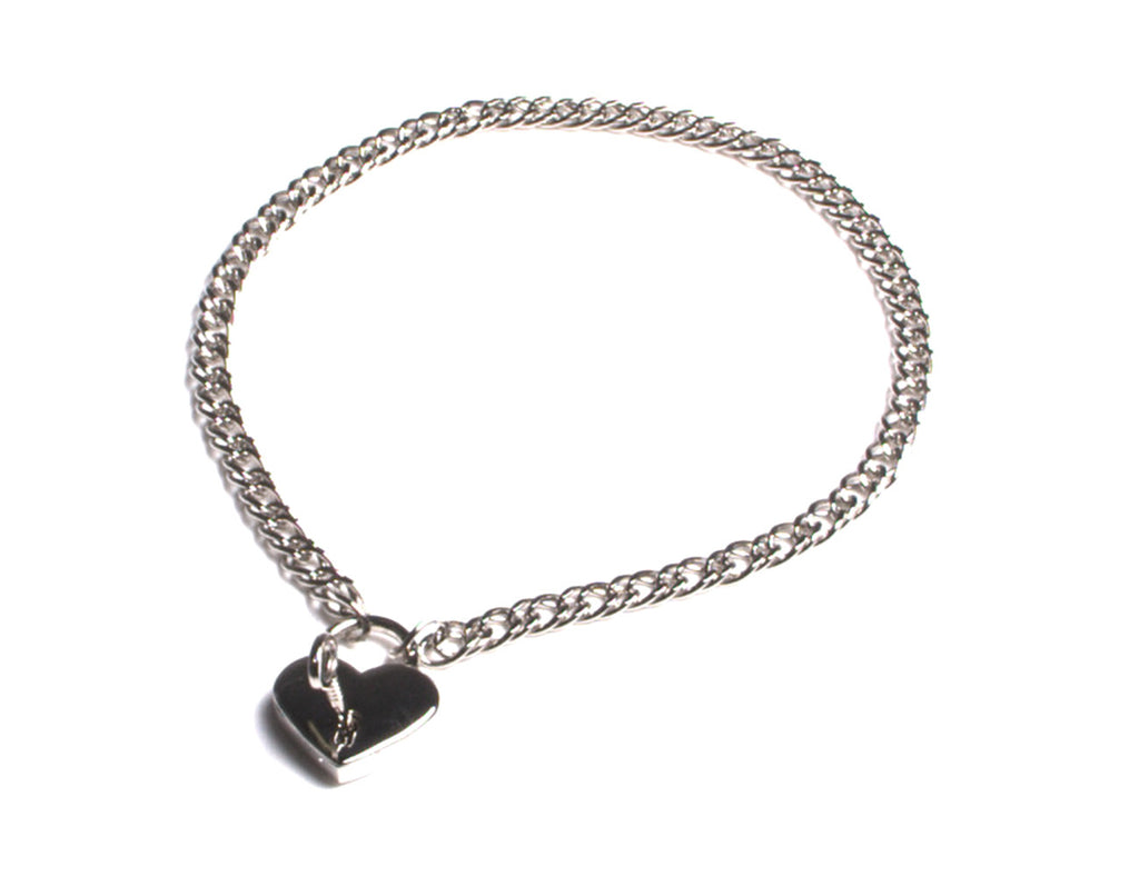 Grunge Silver Padlock Necklace 
