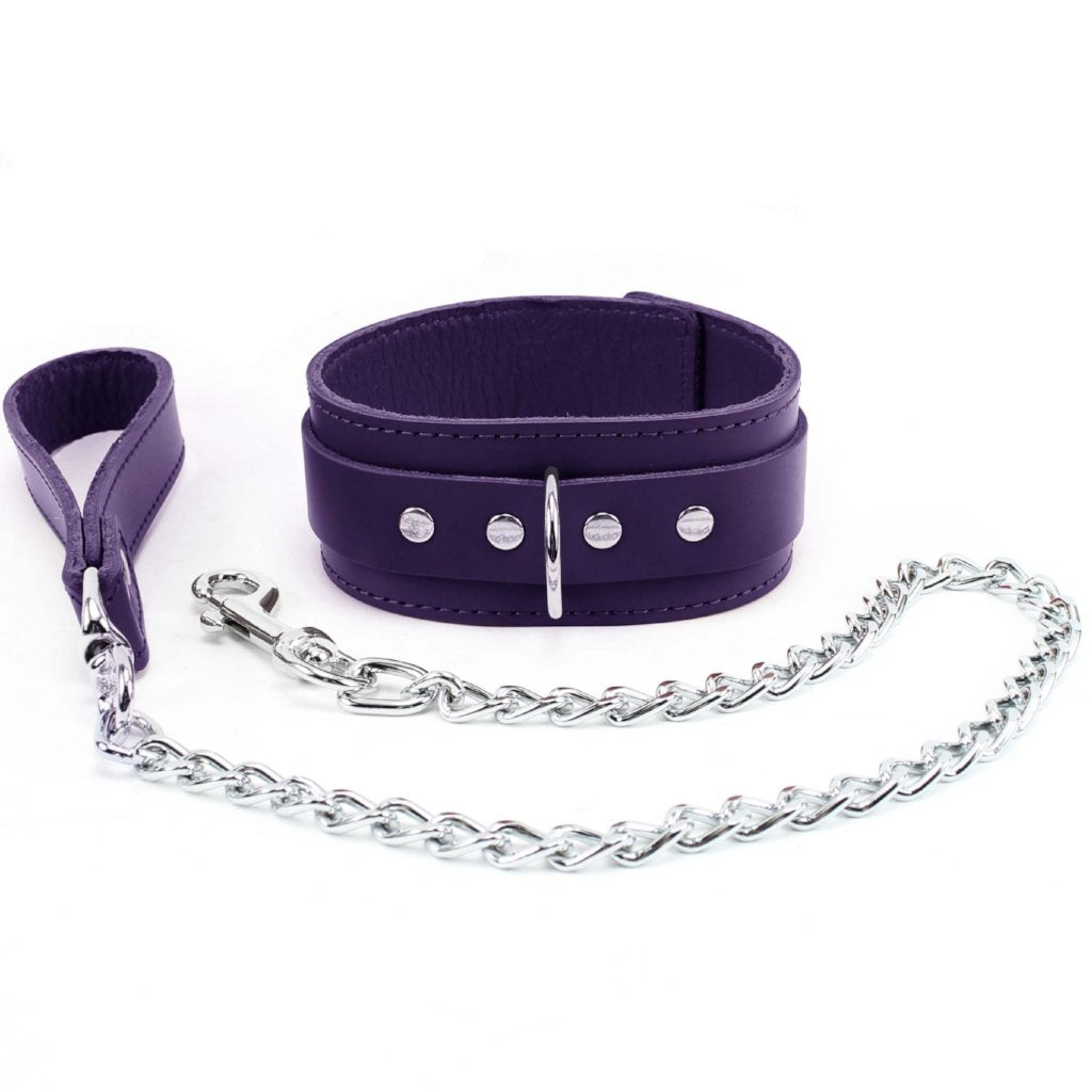 Premium Latigo Leather BDSM Collar and Leash Set | Atlanta Collection, BOGO 50% Off