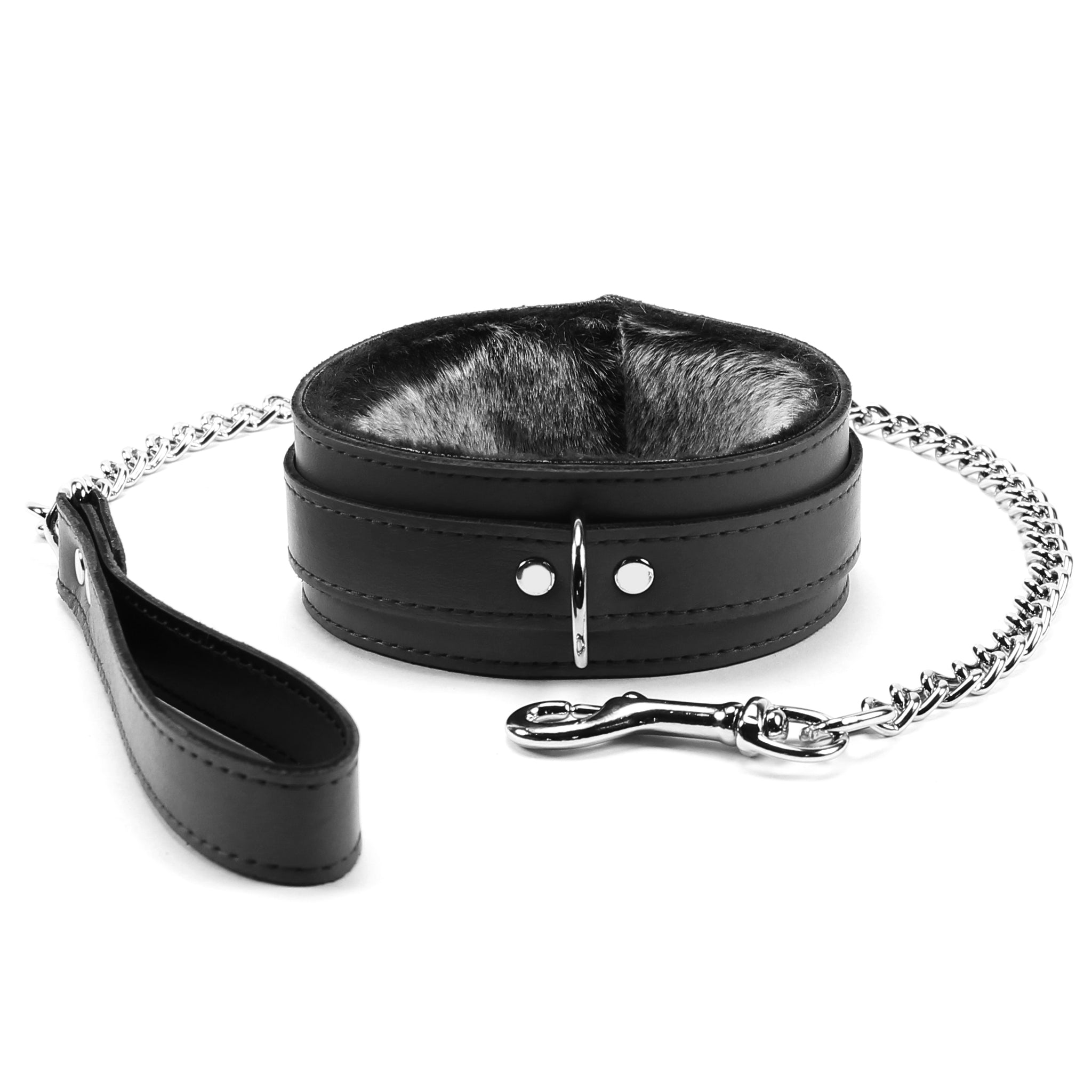 Bonn Chinchilla Fur Collar and Leash