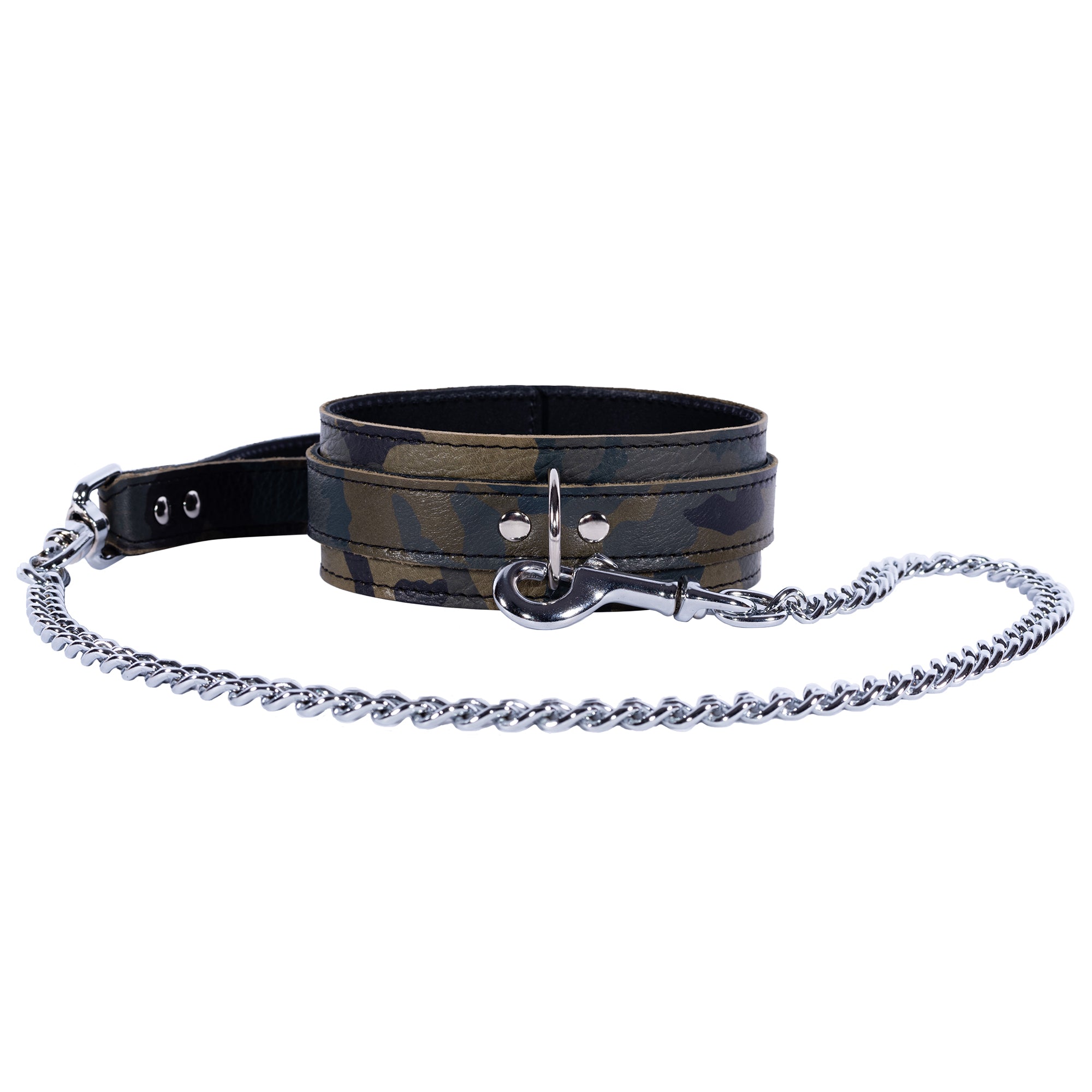 Camo Leather Collar and Leash