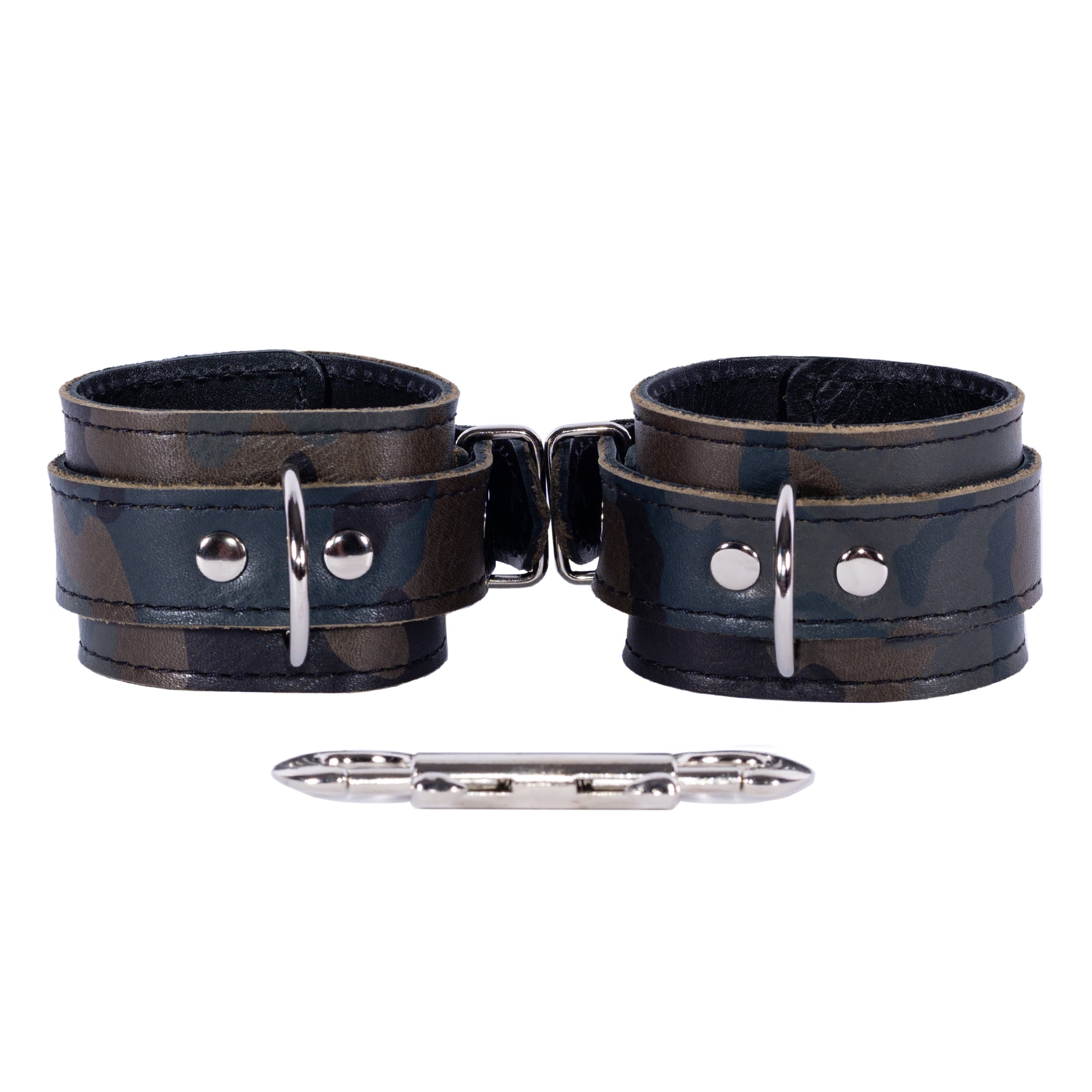 Camo Leather Wrist and Ankle BDSM Restraints Set | Camo Collection