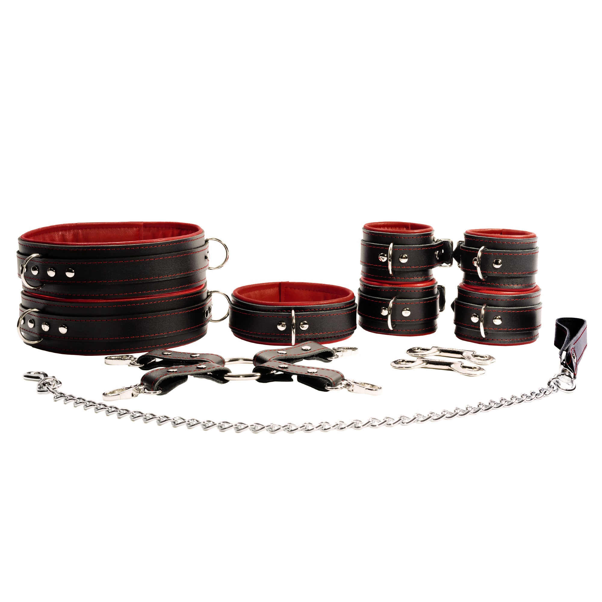 Madison Leather BDSM Beginner Set - Lamb Leather Padded Restraints Kit | Madison Collection