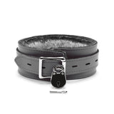 bdsm leather lockable collar