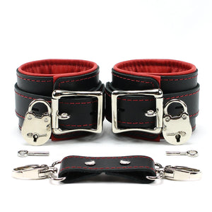 Madison Lockable Lambskin Leather Wrist & Ankle BDSM Cuffs - Ultra Soft Bondage Restraints | Madison Collection