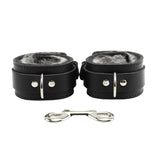 Atlas Handcuffs Superior Fur Lining and Chain Lead Hogtie Latigo Leather