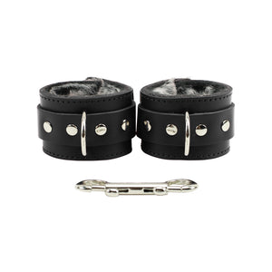 Atlas Fur Wrist Cuffs Hogtie Premium Leather Metal Hardware Reliable Restraint