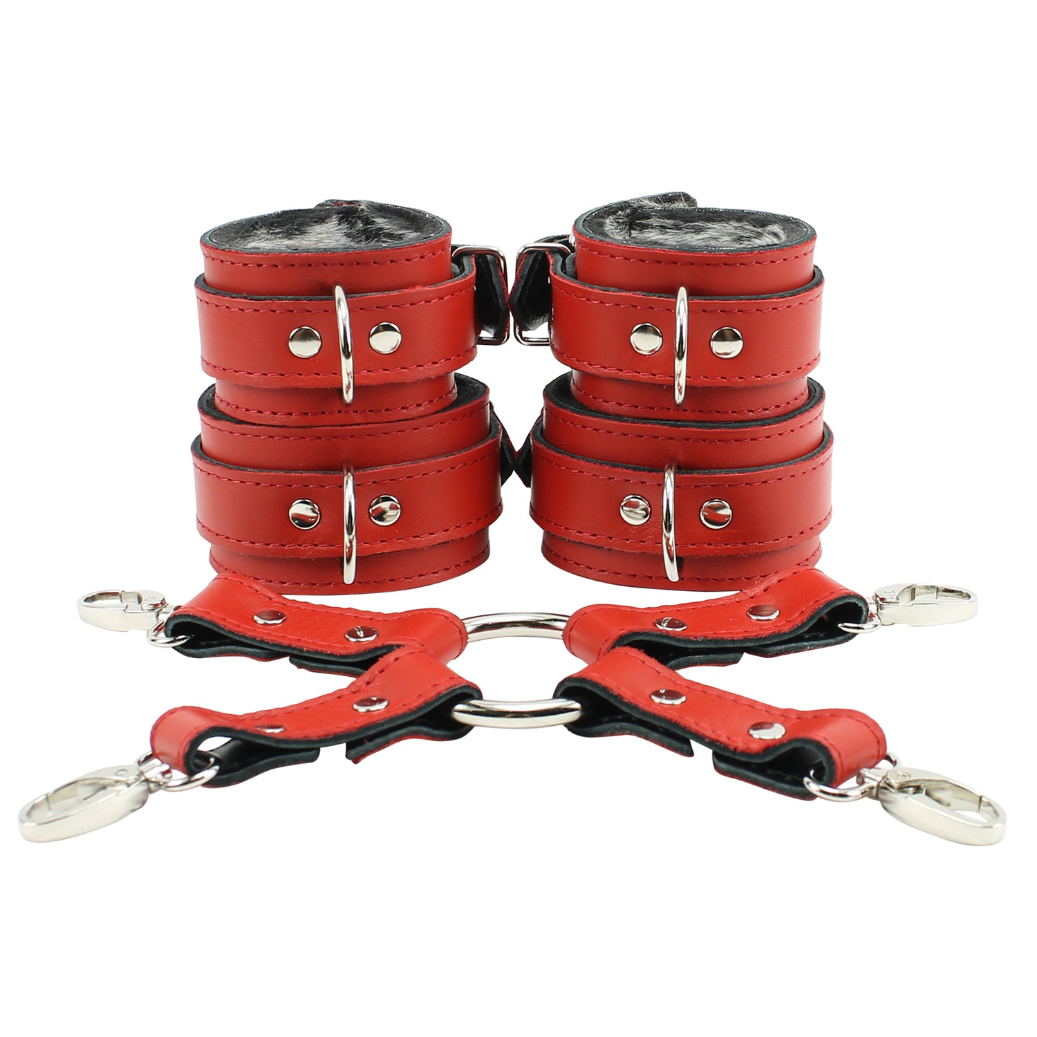 Bonn Lockable Regular Wrist Ankle Cuffs Restraining 4-Way Hogtie