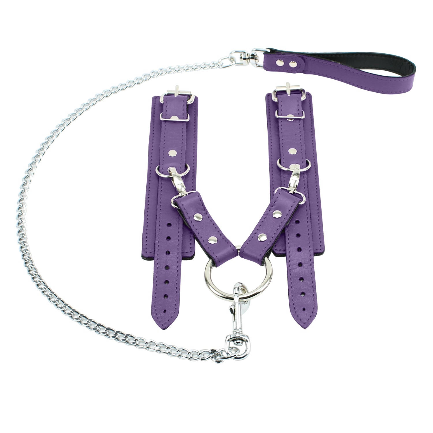 Bonn Lockable Regular Fur Wrist Cuffs Chain Hogtie Metal Hardware Reliable Restraint