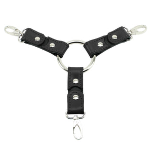 Bonn 3-Way Latigo Leather Hogtie for Bondage Cuffs Restraints Kit