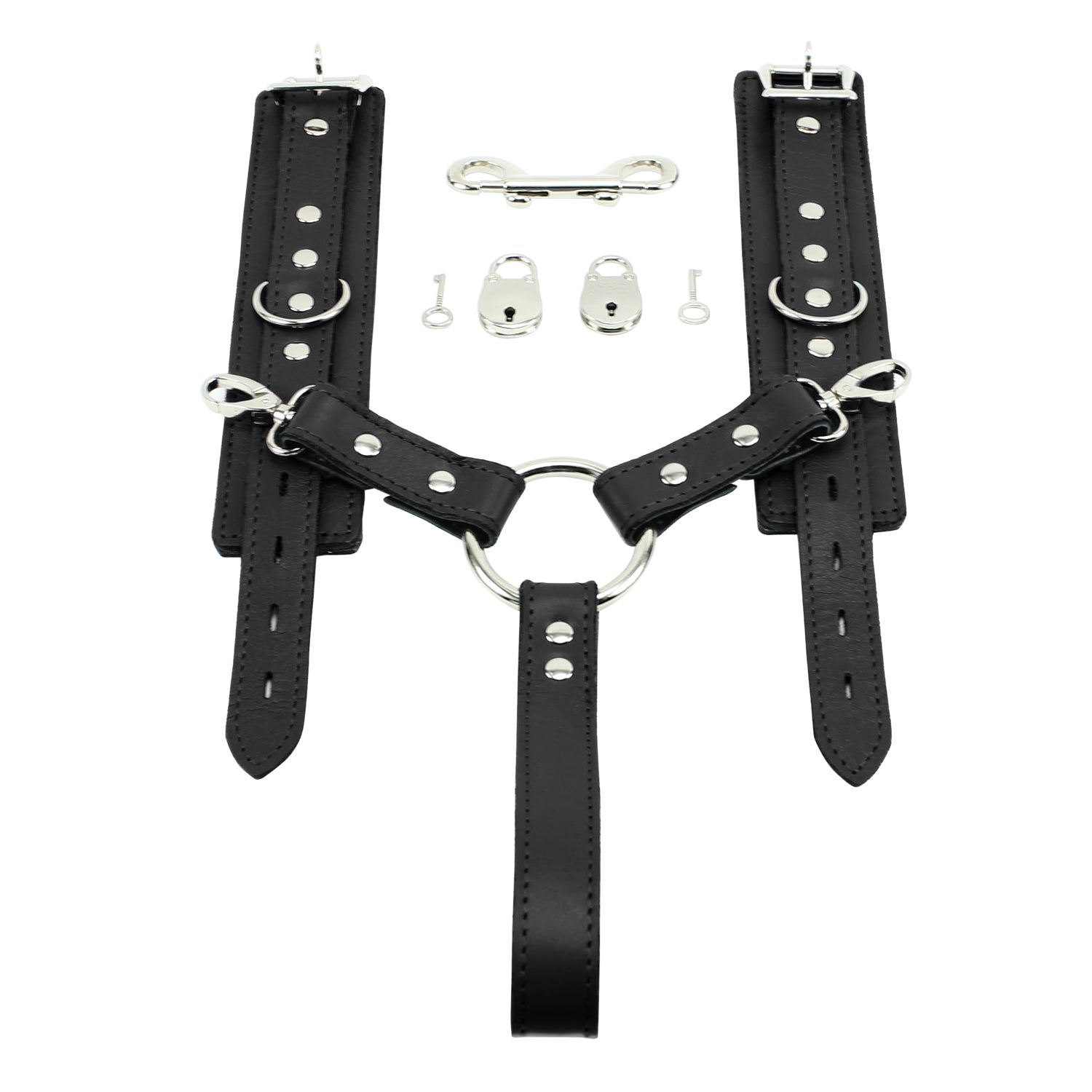 Bonn Lockable Regular Wrist Cuffs with Comfortable Handle Hogtie Superior Leather