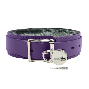 Atlas V 1.5" Collar Luxury Chinchilla Fur Leather Collar