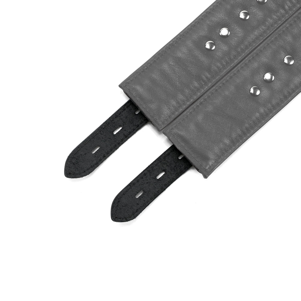 OUTLET Black Lambskin Leather Large Strap 30mm - Silver Hardware