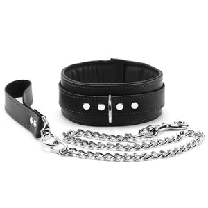 Madison Padded Restraint Leather Collar and Leash