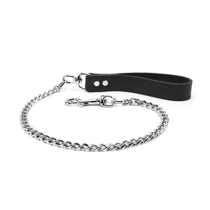 Atlanta Ankle Wrist Cuffs Collar Chain Leash Set Soft Handcrafted Leather