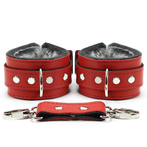 BDSM Wrist and Ankle Cuffs - Handmade Full Grain Lambskin Leather Restraints | Bonn Collection