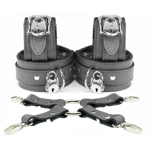 Lockable Wrist and Ankle Cuffs 4-Way Hogtie Restraints for BDSM Play | Bonn Collection