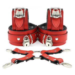 Lockable Wrist and Ankle Cuffs 4-Way Hogtie Restraints for BDSM Play | Bonn Collection