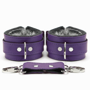 BDSM Wrist and Ankle Cuffs - Handmade Full Grain Lambskin Leather Restraints | Bonn Collection