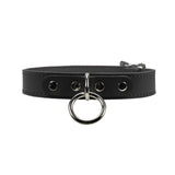 O-Ring Slave Collar BDSM Gear - Premium Leather Choker by VP Leather | Atlanta Collection