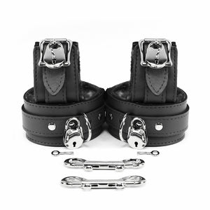 BDSM Wrist and Ankle Cuffs - Handmade Full Grain Lambskin Leather Restraints | Bonn Collection