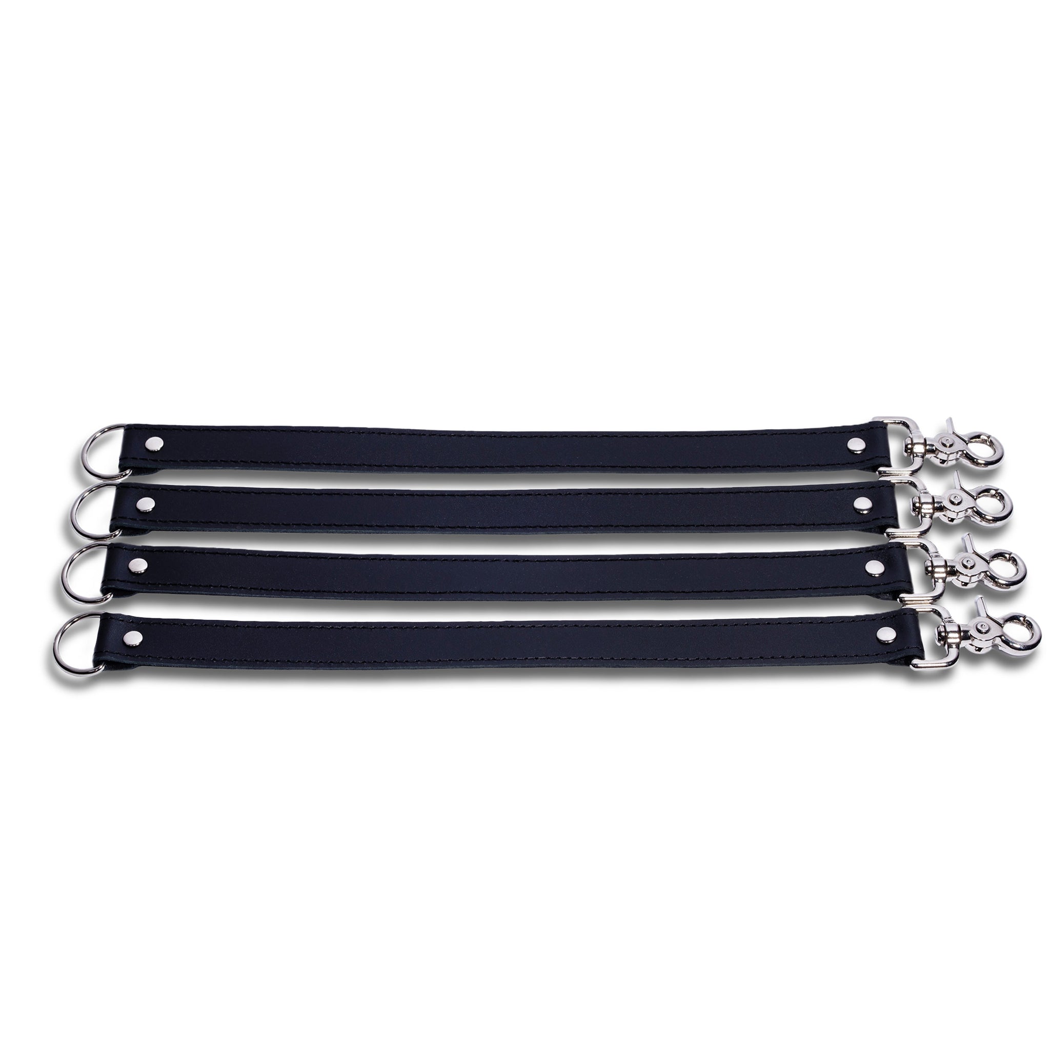 Adjustable Leather BDSM Restraint Bed Straps | Madison Collection