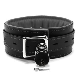 Lockable BDSM Collar Genuine Leather | Madison Collection